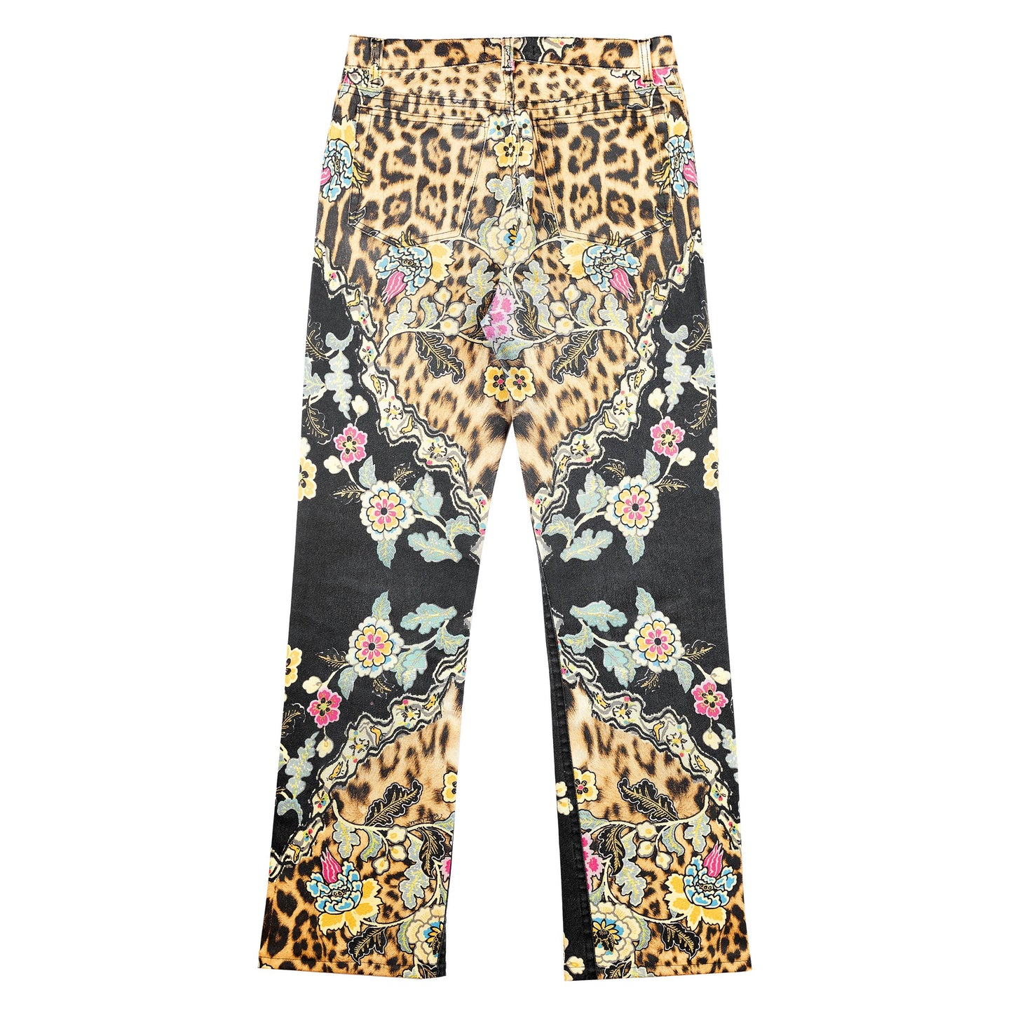 Roberto Cavalli S/S 2003 Floral Chinoiserie Leopard Jeans