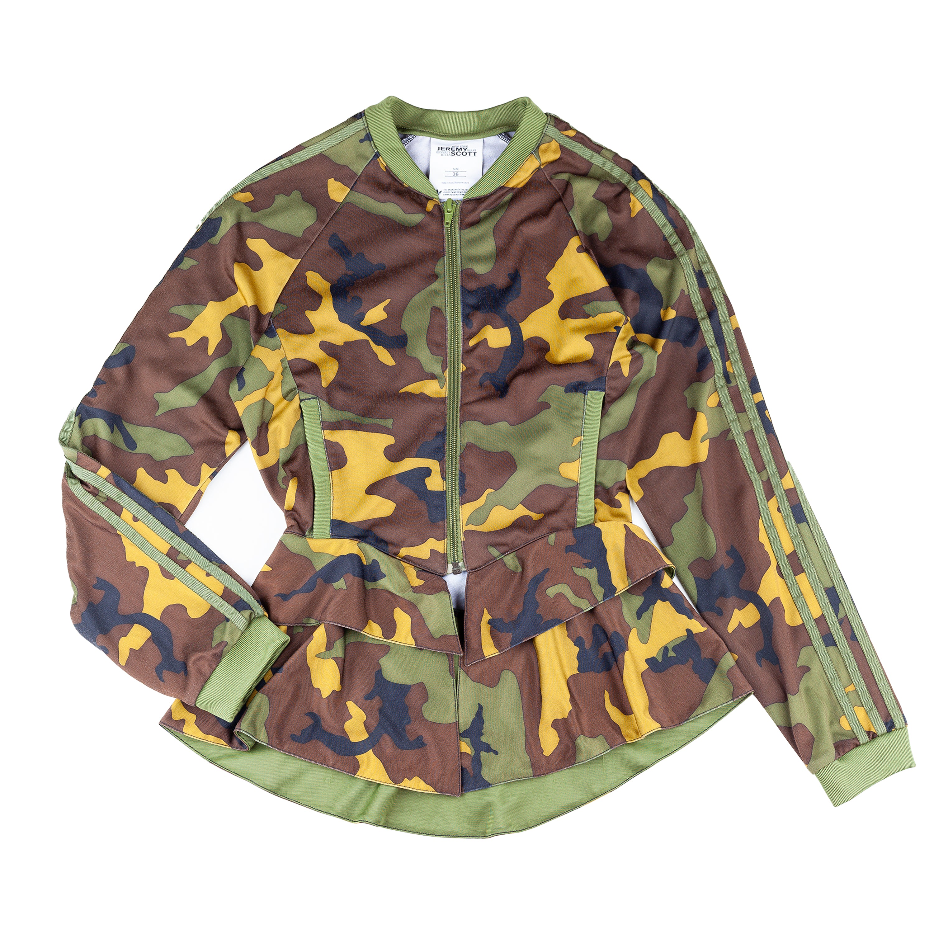 Adidas Originals x Jeremy Scott Peplum Camouflage Jacket (S)