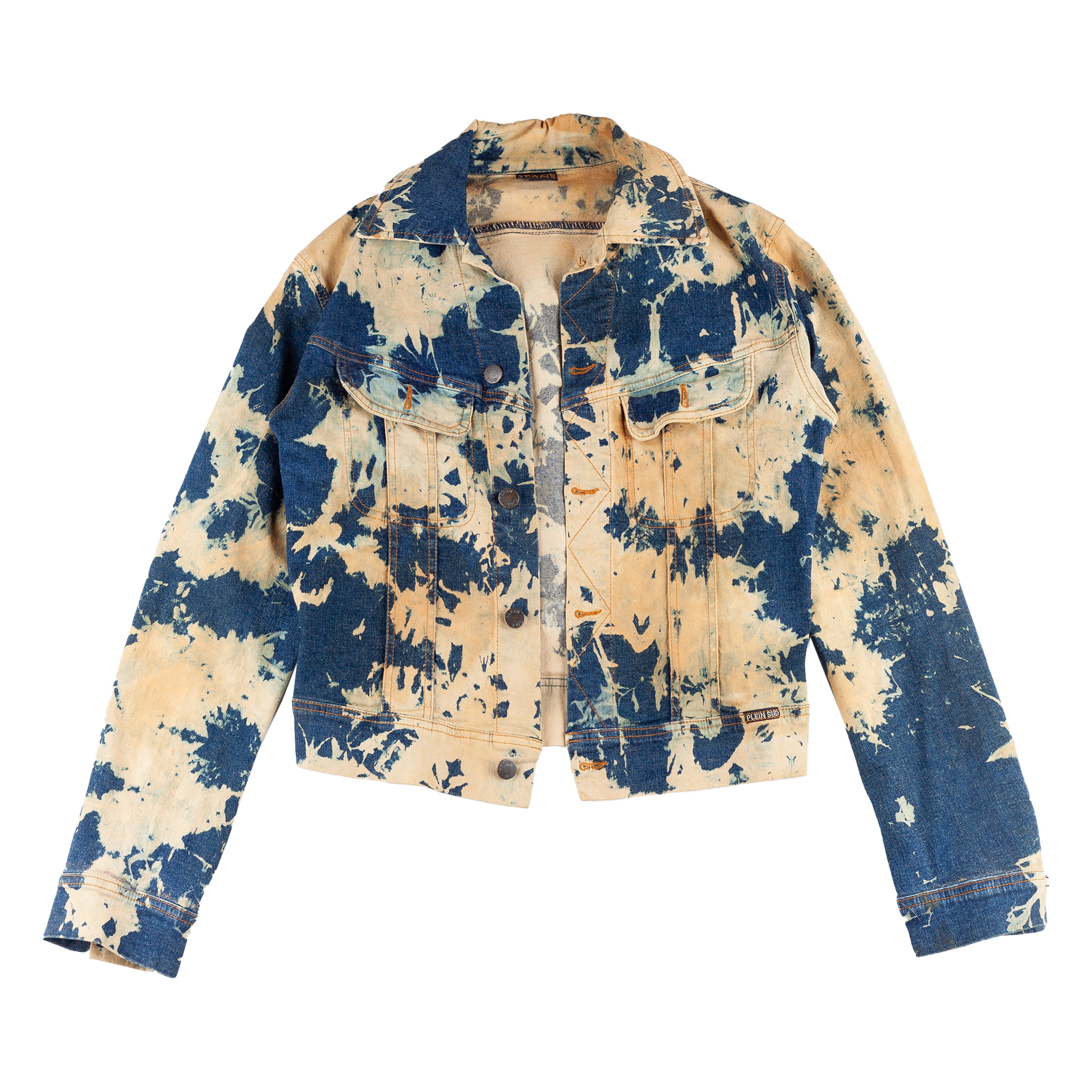 Plein Sud Bleached Acid Vintage Denim Jacket (M)