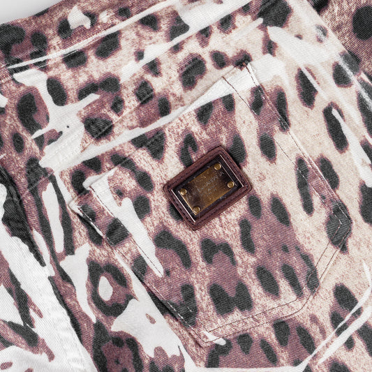 Dolce & Gabbana Cheetah Skinny Mid Rise Vintage Pants (S)