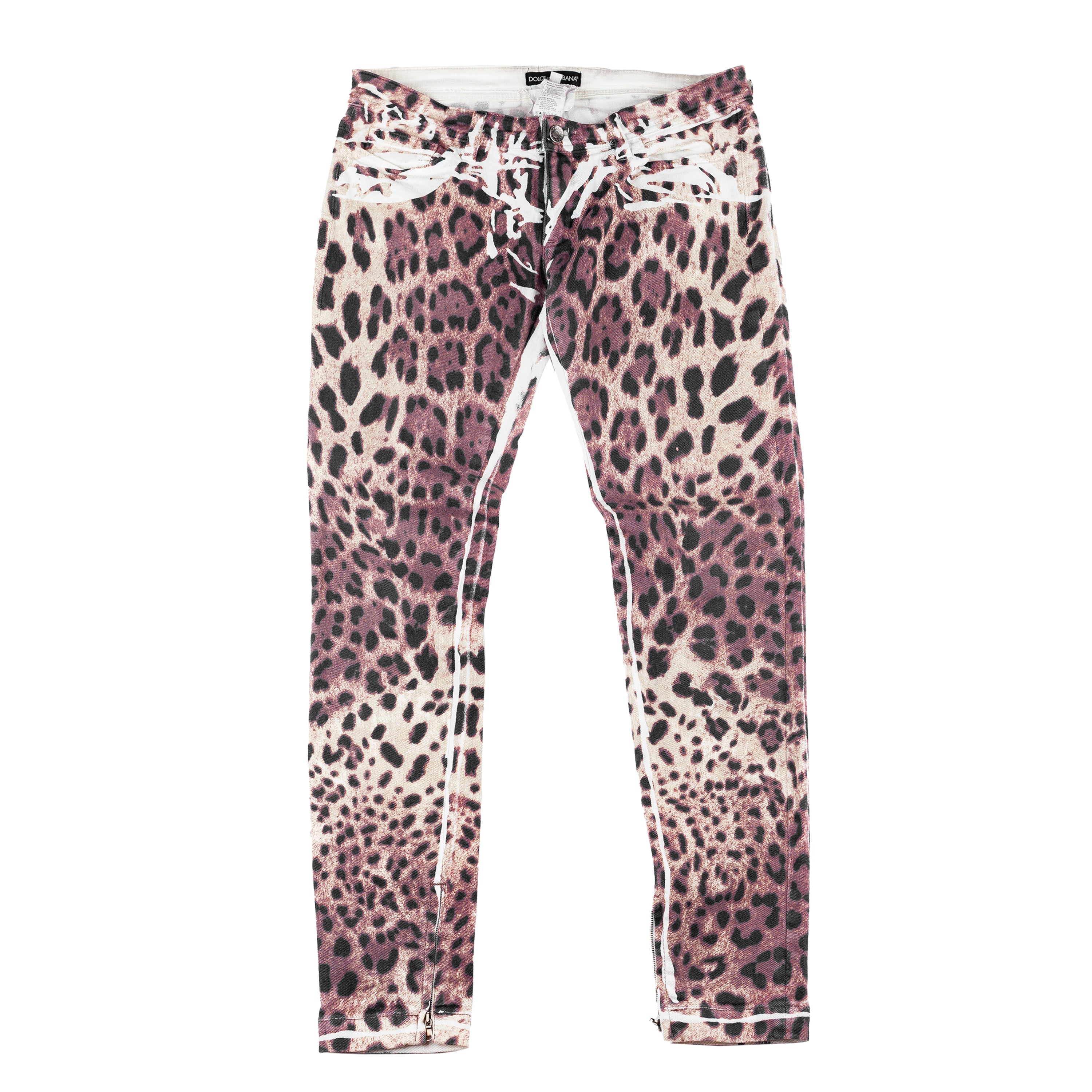 Dolce & Gabbana Cheetah Skinny Mid Rise Vintage Pants (S)