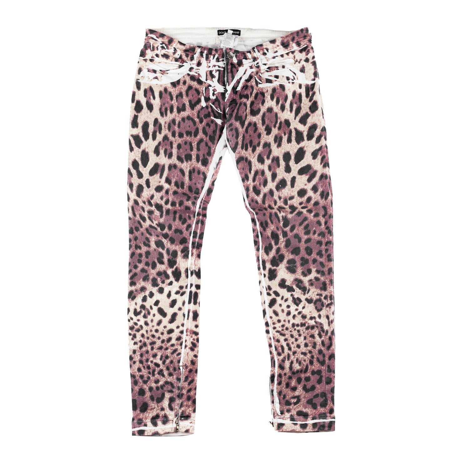 Dolce & Gabbana Cheetah Skinny Mid Rise Vintage Pants (S)