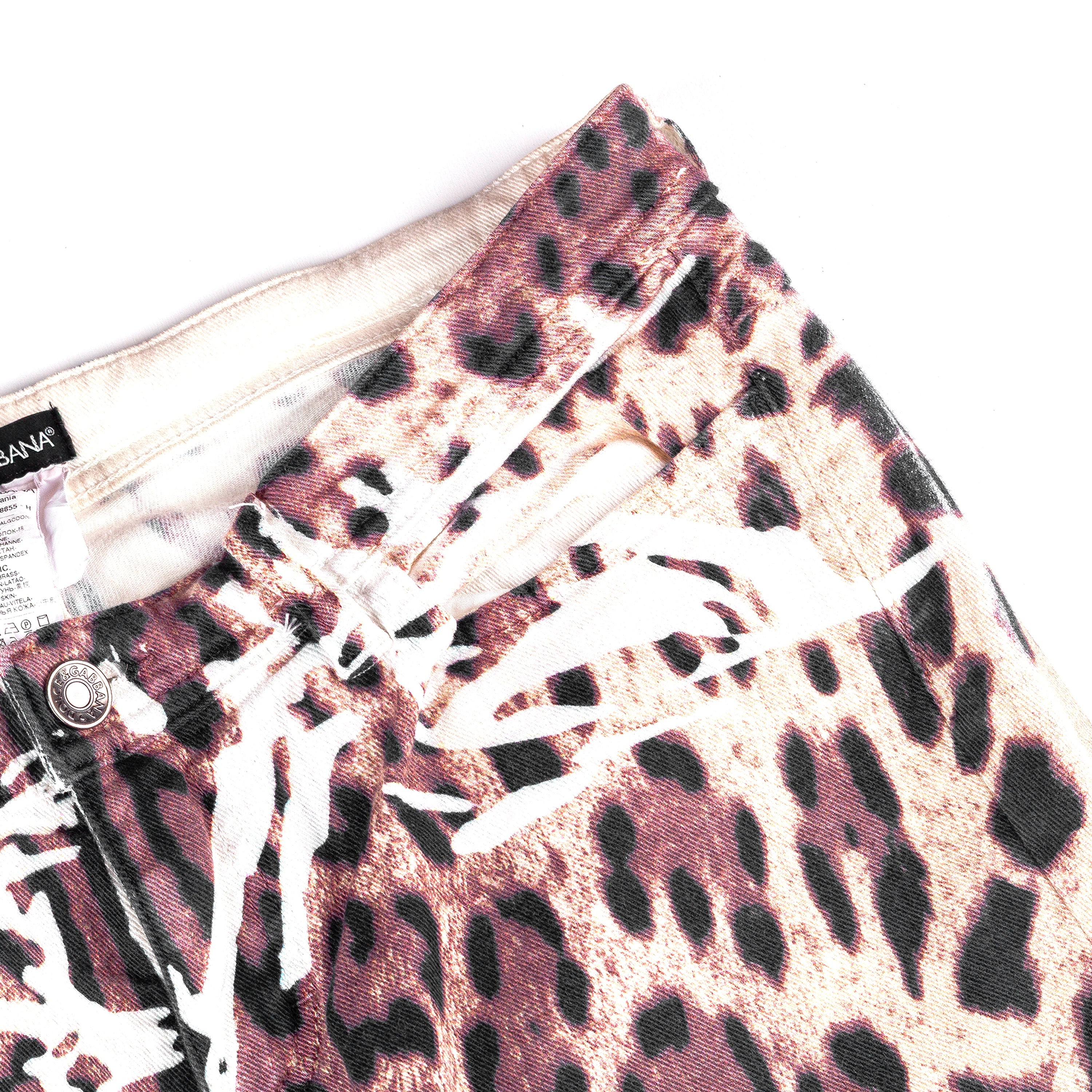 Dolce & Gabbana Cheetah Skinny Mid Rise Vintage Pants (S)