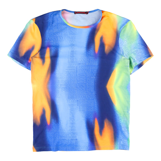 Roberto Cavalli Colorful Gradient Vintage Monogram Top (S)