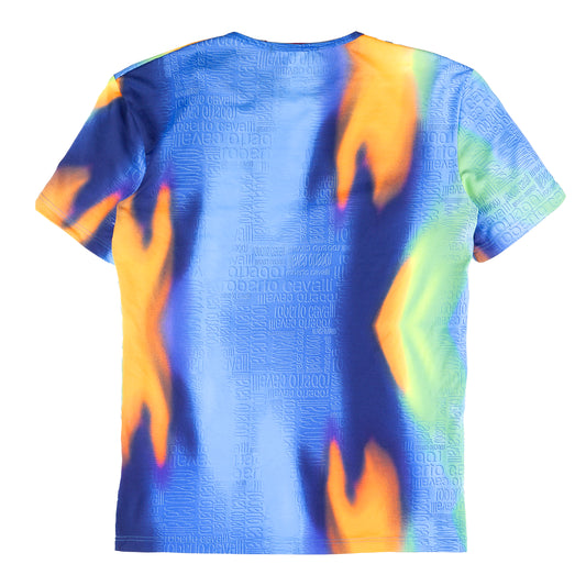 Roberto Cavalli Colorful Gradient Vintage Monogram Top (S)
