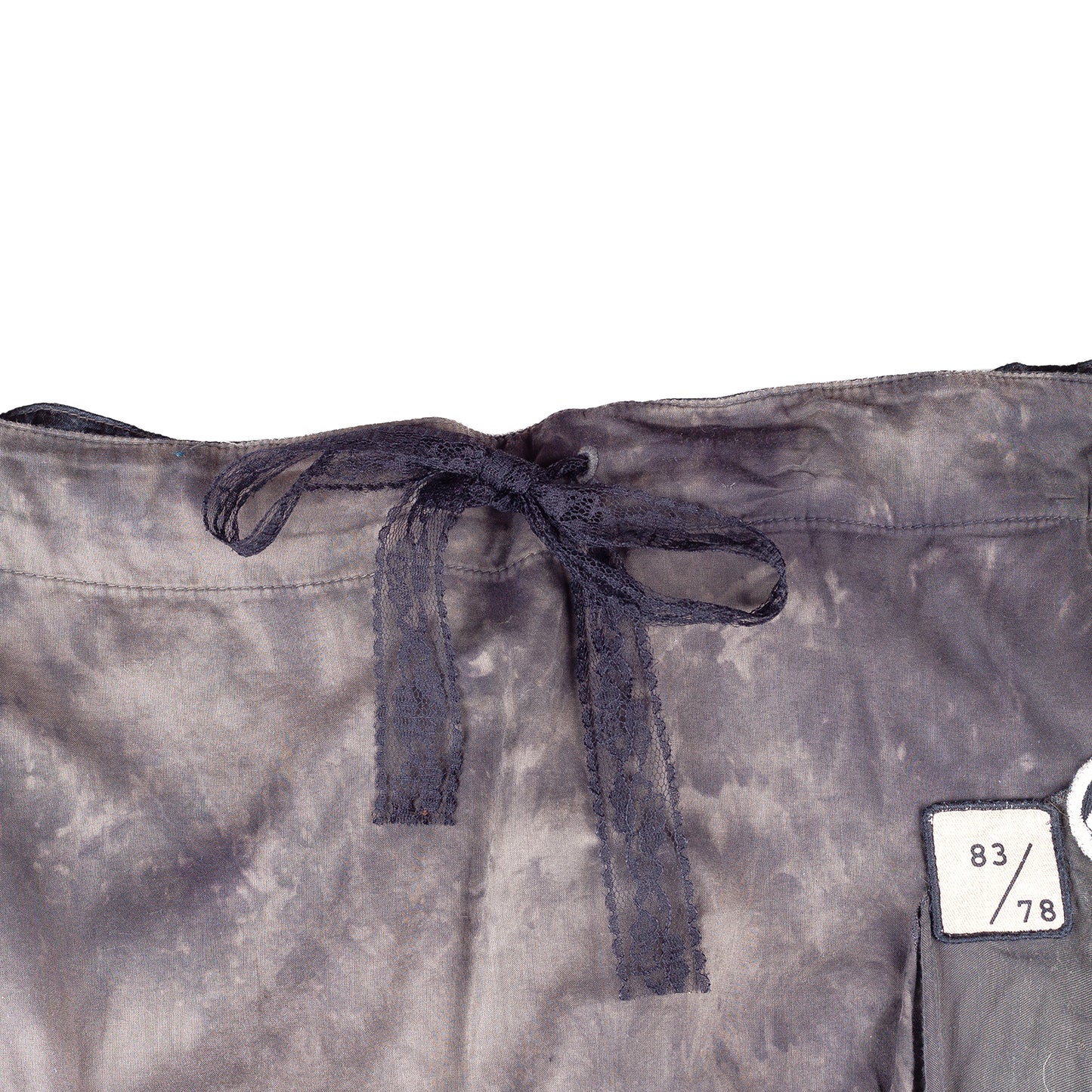 Diesel Vintage Tie-Up Black Wash Lace Asymmetrical Skirt