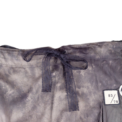 Diesel Vintage Tie-Up Black Wash Lace Asymmetrical Skirt  