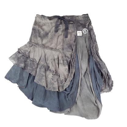 Diesel Vintage Tie-Up Black Wash Lace Asymmetrical Skirt  