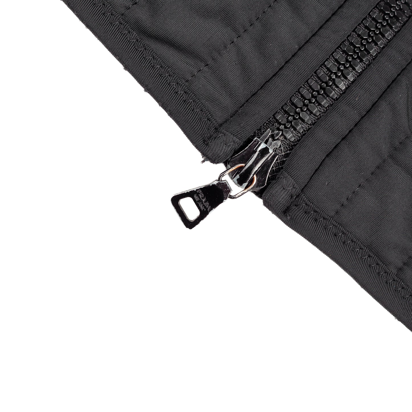 Prada Sport Vintage Black Quilted Fitted Jacket with Side Zipper