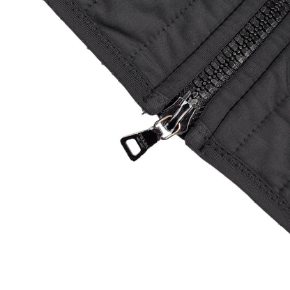 Prada Sport Vintage Black Quilted Fitted Jacket with Side Zipper  