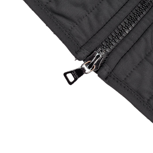 Prada Sport Vintage Black Quilted Fitted Jacket with Side Zipper  