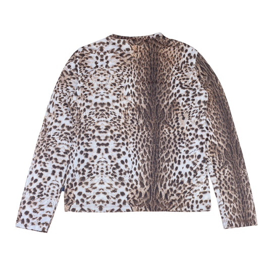 Just Cavalli Vintage Brown Cheetah Long Sleeve Top  