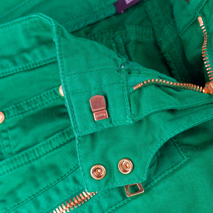 Balmain Paris Vivid Green Biker Skinny Jeans  