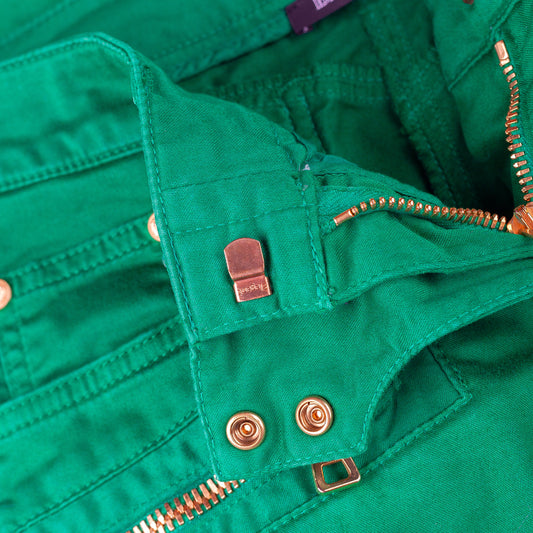 Balmain Paris Vivid Green Biker Skinny Jeans  