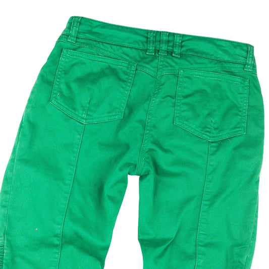 Balmain Paris Vivid Green Biker Skinny Jeans  