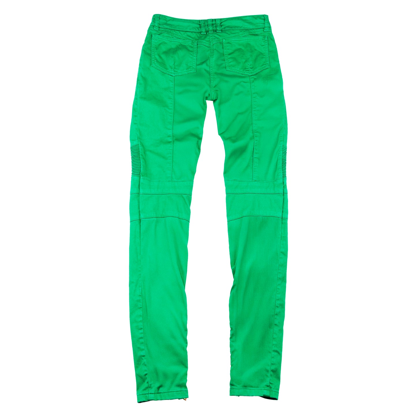 Balmain Paris Vivid Green Biker Skinny Jeans