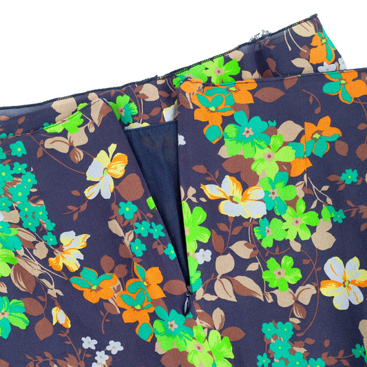 Dolce & Gabbana Vintage Silk Corset Flower Pencil Skirt  