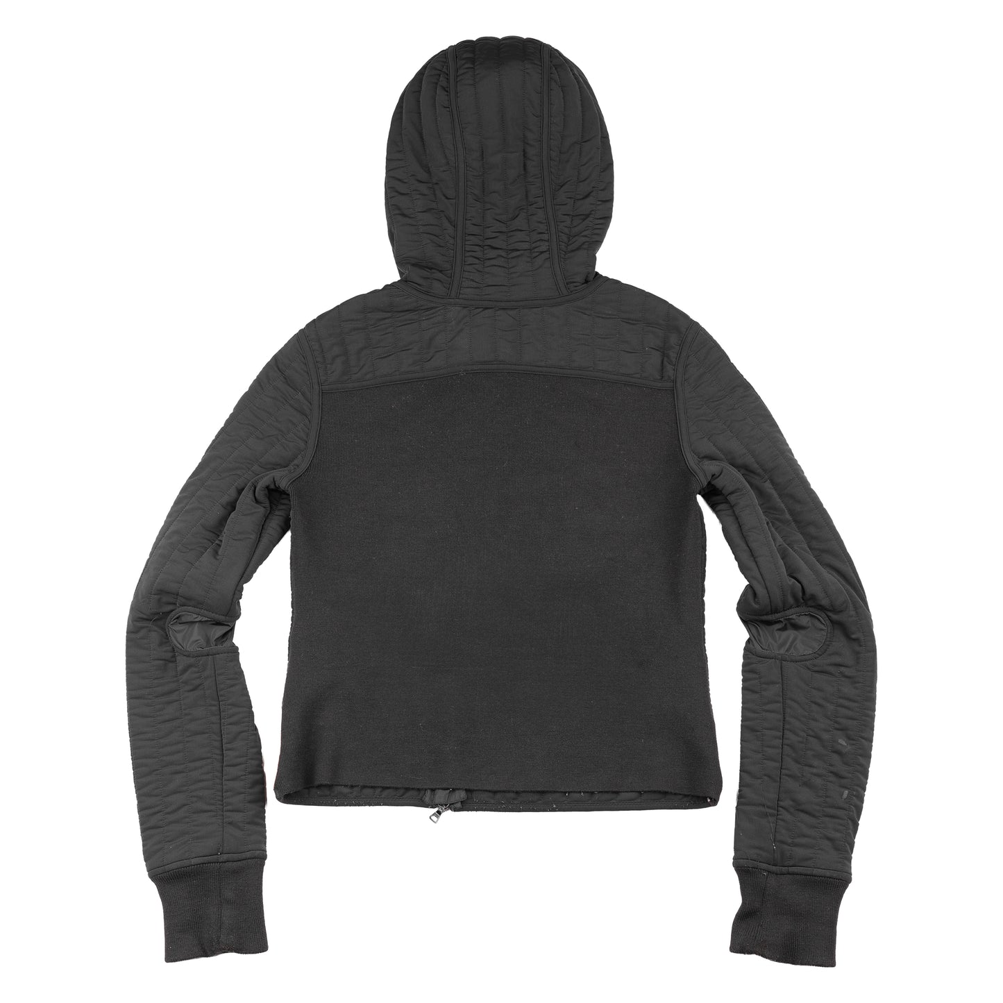 Prada Sport Vintage Black Quilted Fitted Jacket with Side Zipper