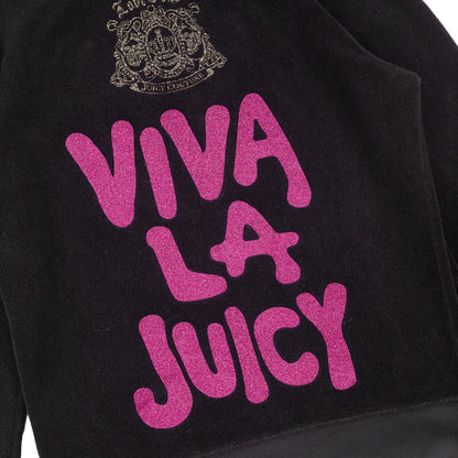 Juicy Couture Vintage Viva La Juicy Black Velour Jacket  