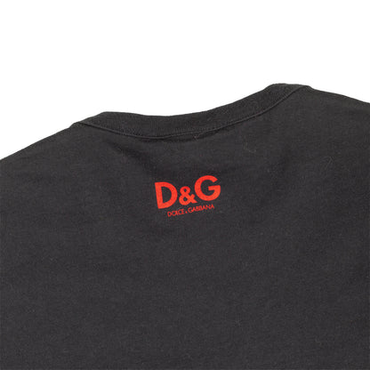 Dolce & Gabbana Vintage Night Safari Print Black T-Shirt  