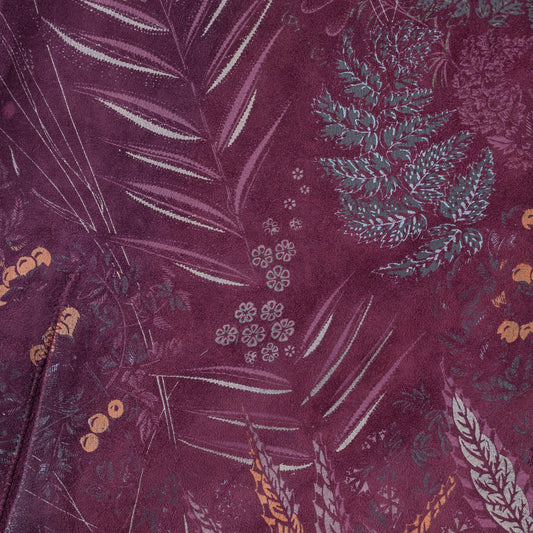 Roberto Cavalli Vintage Flora Suede Leather Boyfriend Jacket  