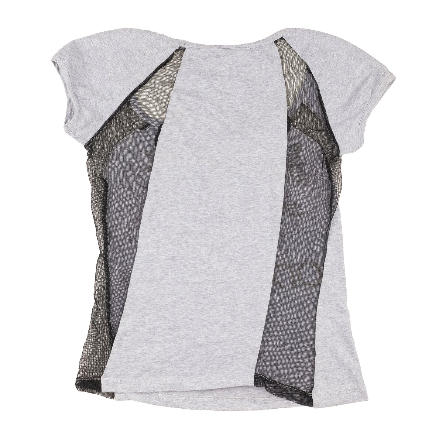 Dolce & Gabbana Vintage Gray Off‑The‑Shoulder Top — Chinese Hong Kong Motif