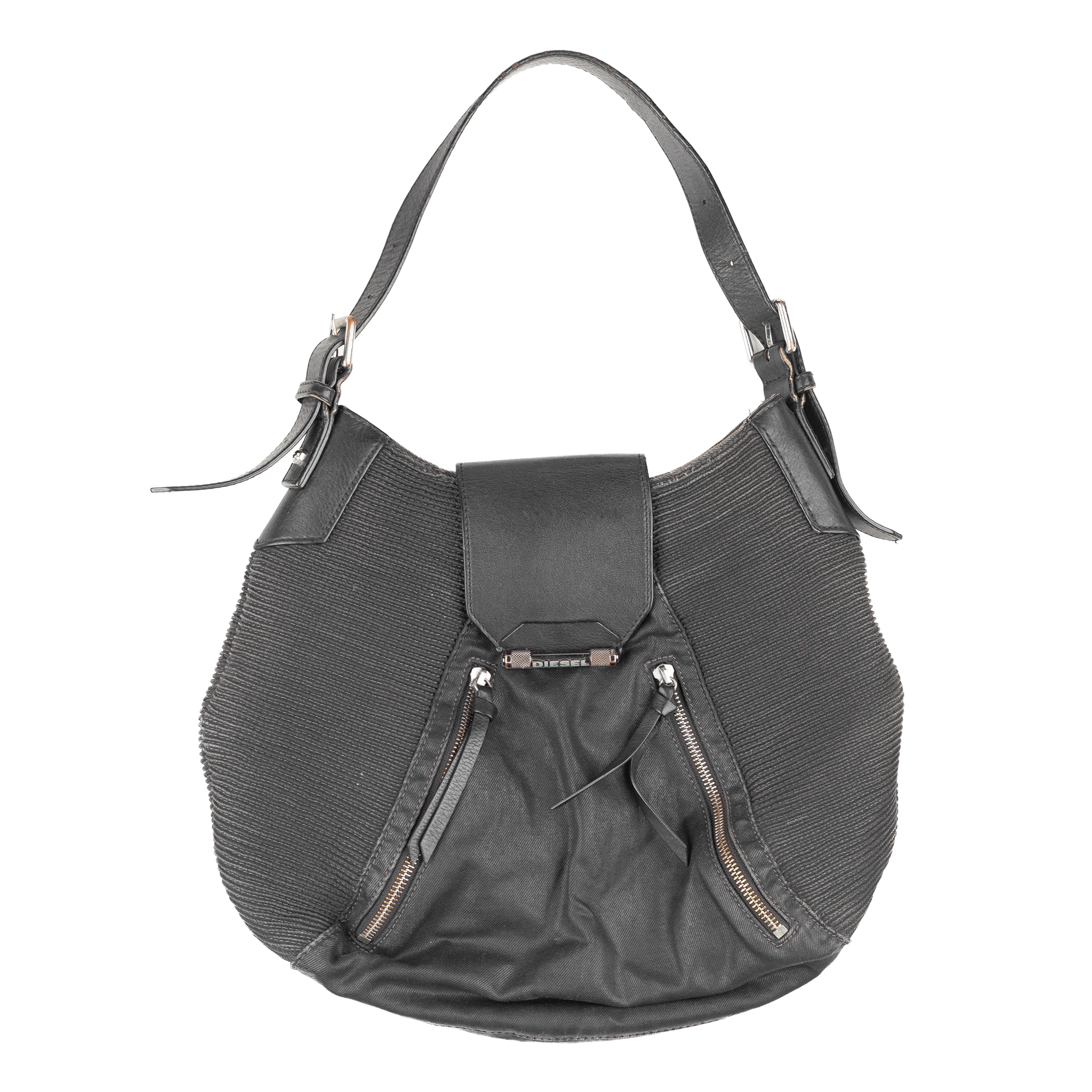 Diesel Vintage Black Biker Moto Bag