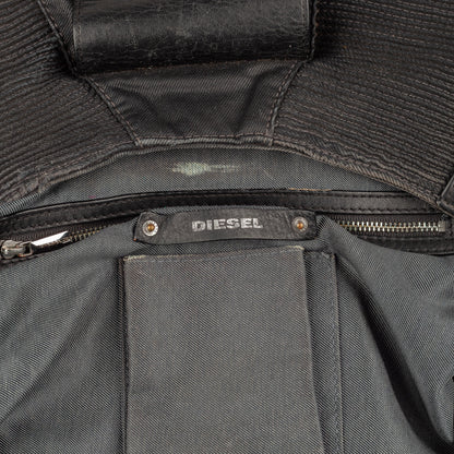 Diesel Vintage Black Biker Moto Bag  