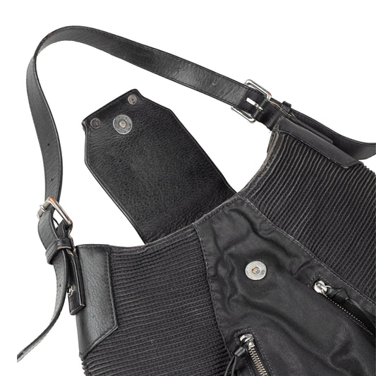 Diesel Vintage Black Biker Moto Bag  