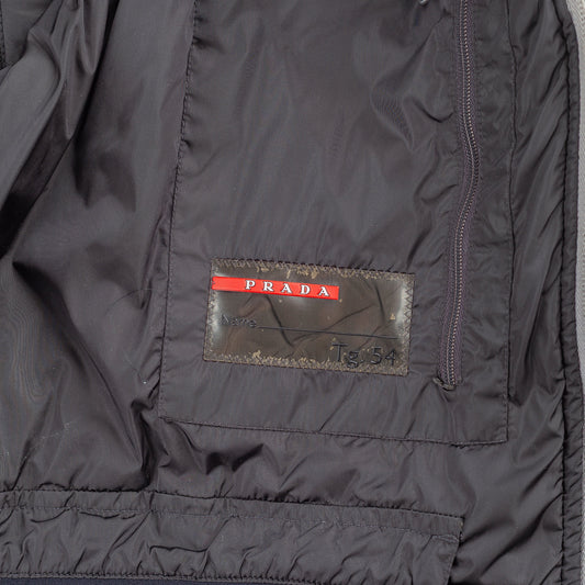Prada Sport Vintage Active Gray Waterproof Insulated Jacket  