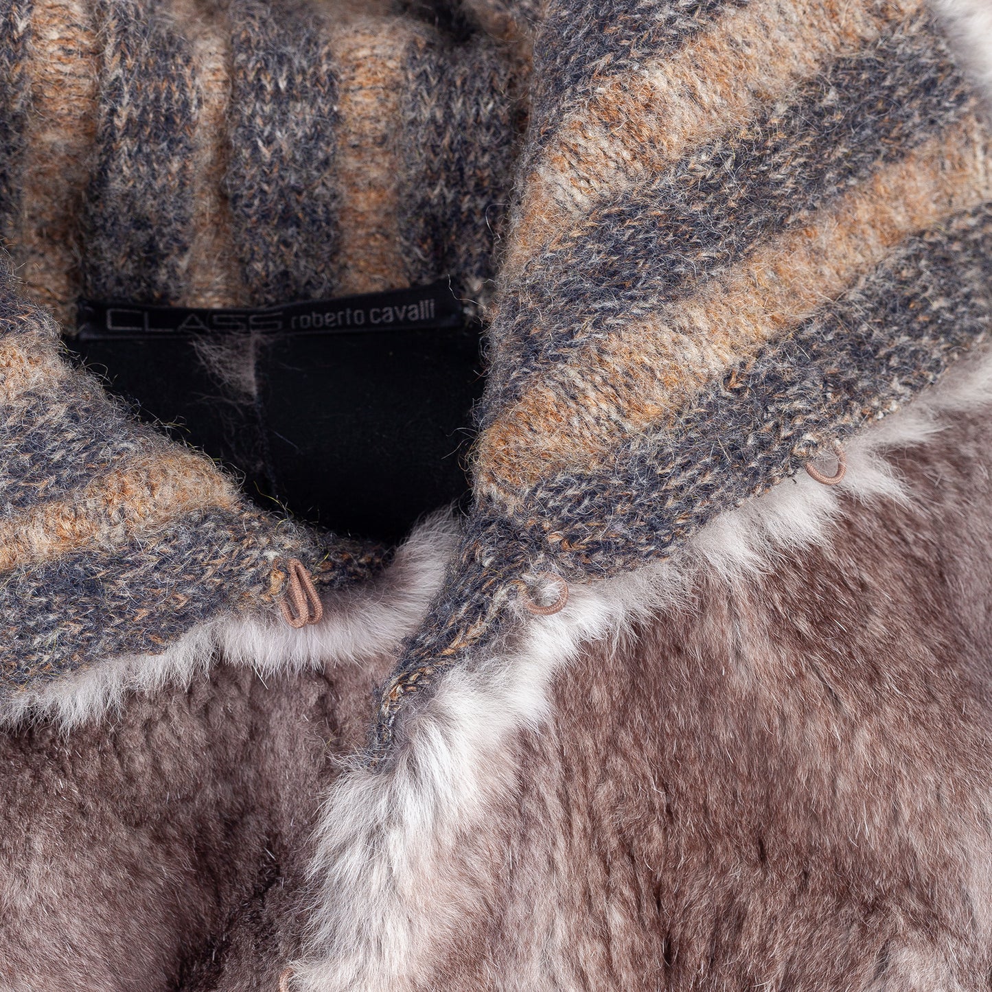 Roberto Cavalli CLASS Vintage Rabbit Fur Jacket