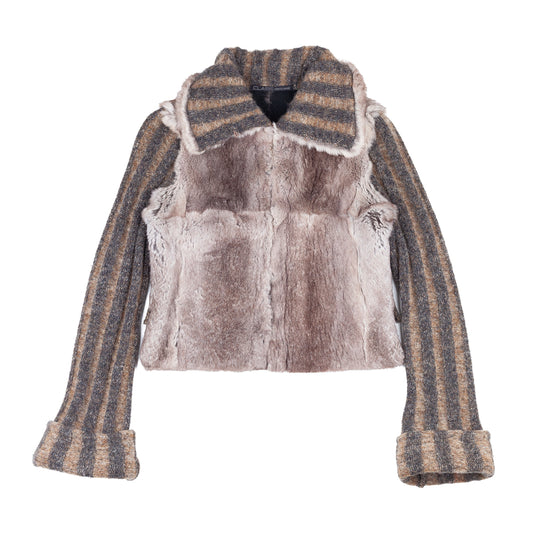 Roberto Cavalli CLASS Vintage Rabbit Fur Jacket  