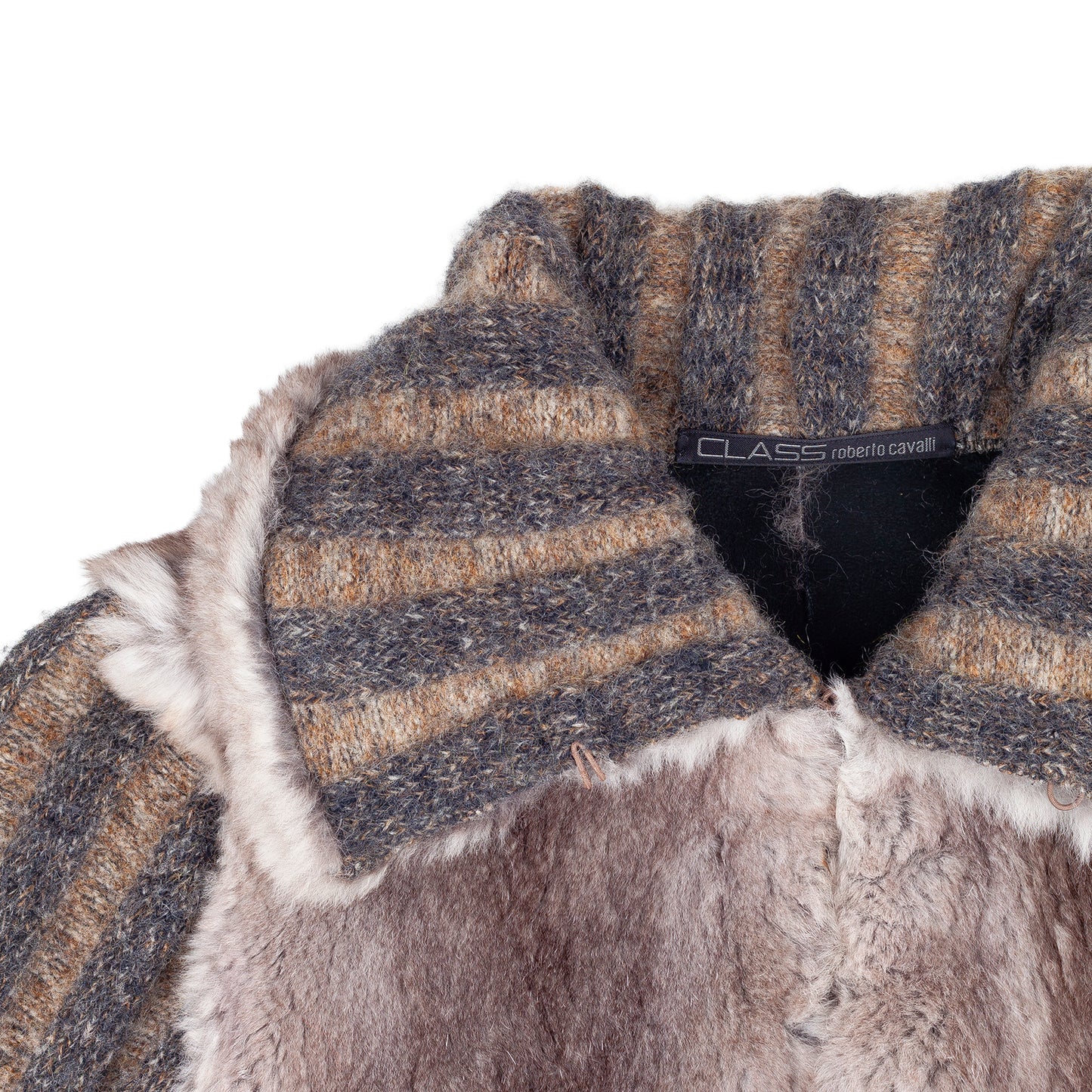 Roberto Cavalli CLASS Vintage Rabbit Fur Jacket