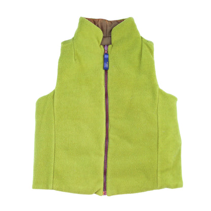 Diesel Reversible Vintage Fleece Sleeveless Green Vest  