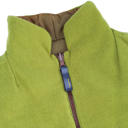 Diesel Reversible Vintage Fleece Sleeveless Green Vest  