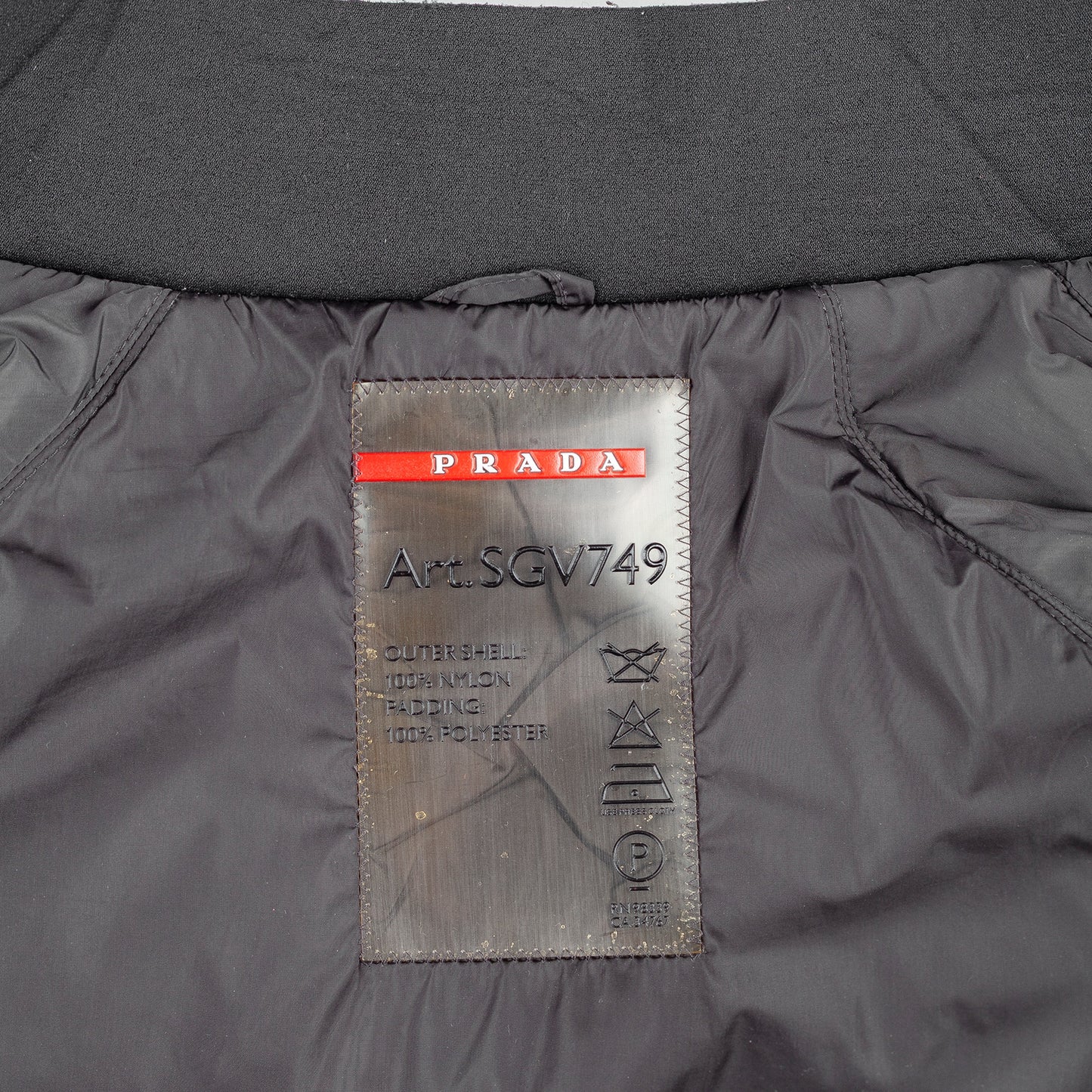 Prada Sport Vintage Active Gray Waterproof Insulated Jacket  