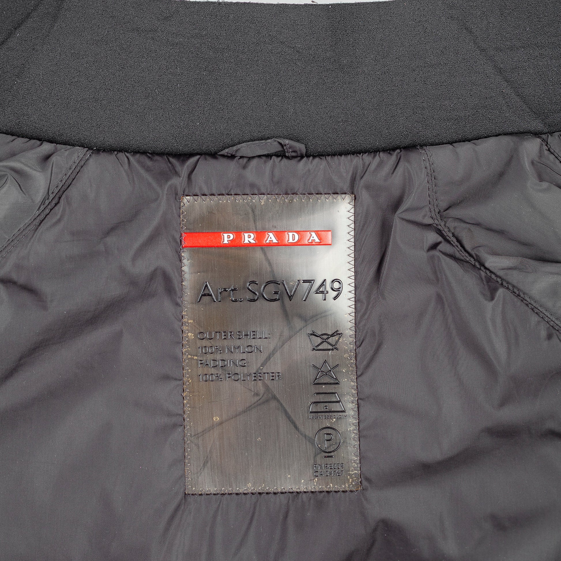 Prada Sport Vintage Active Gray Waterproof Insulated Jacket  