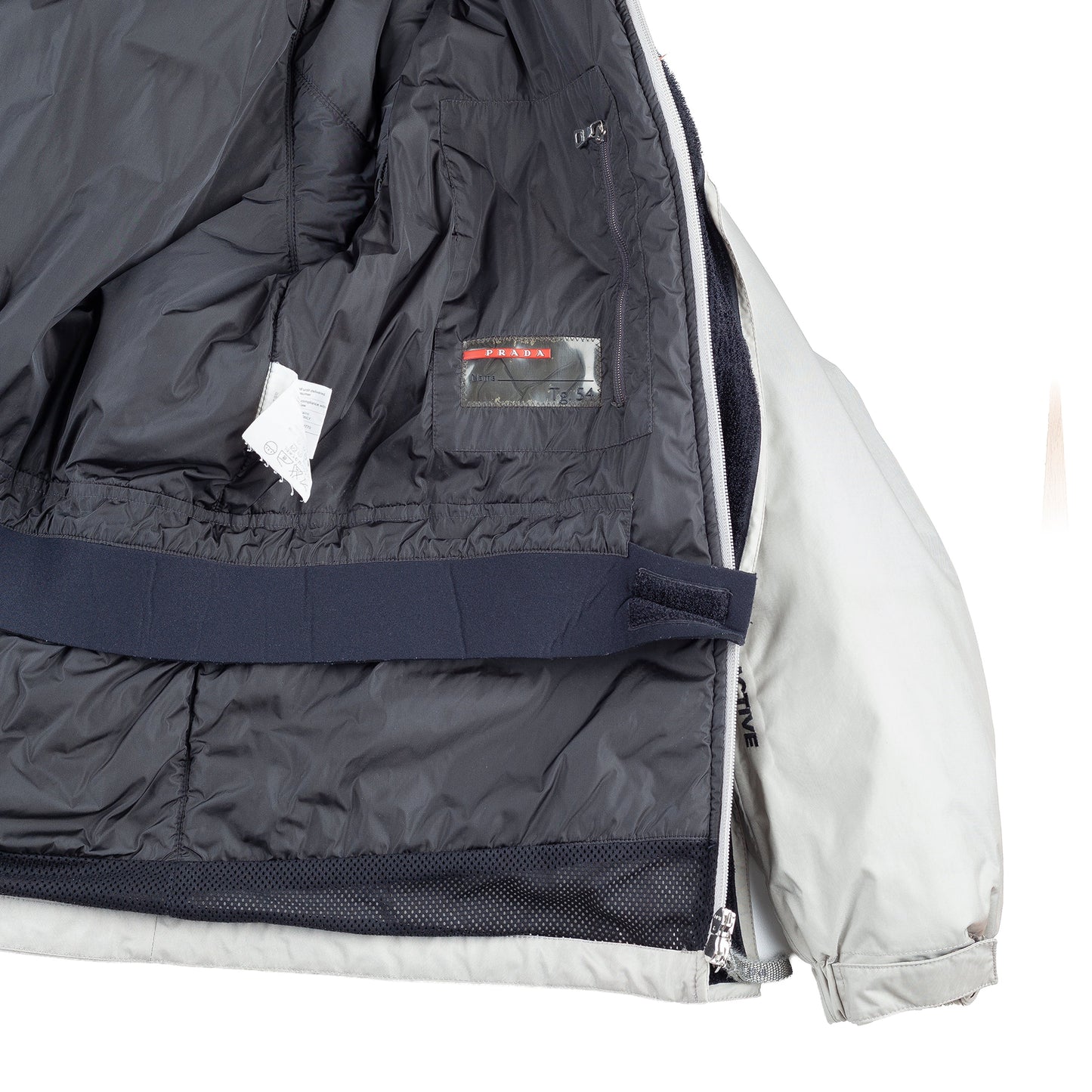 Prada Sport Vintage Active Gray Waterproof Insulated Jacket  