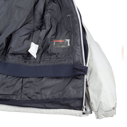 Prada Sport Vintage Active Gray Waterproof Insulated Jacket  