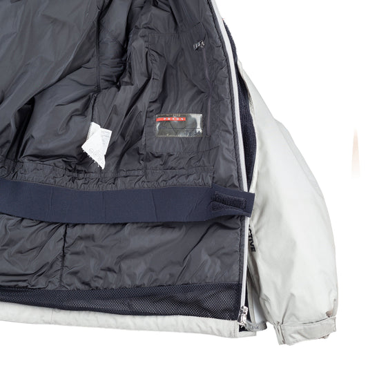 Prada Sport Vintage Active Gray Waterproof Insulated Jacket  