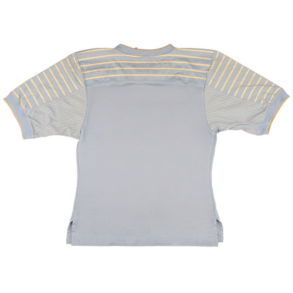 Chloé Shadow Blue Printed 'Handle with Grace' Balloon Sleeves Top  