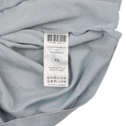 Chloé Shadow Blue Printed 'Handle with Grace' Balloon Sleeves Top  