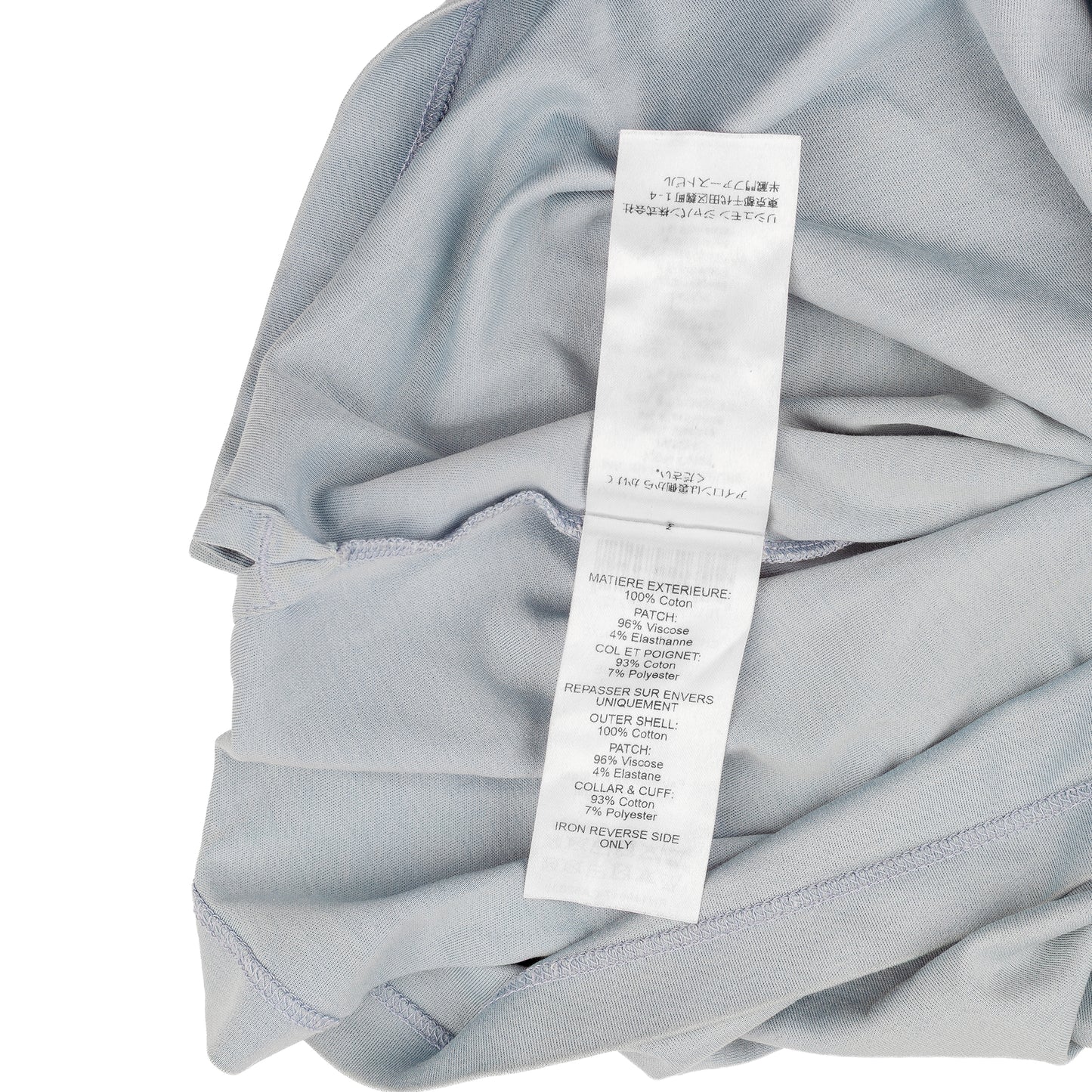 Chloé Shadow Blue Printed 'Handle with Grace' Balloon Sleeves Top