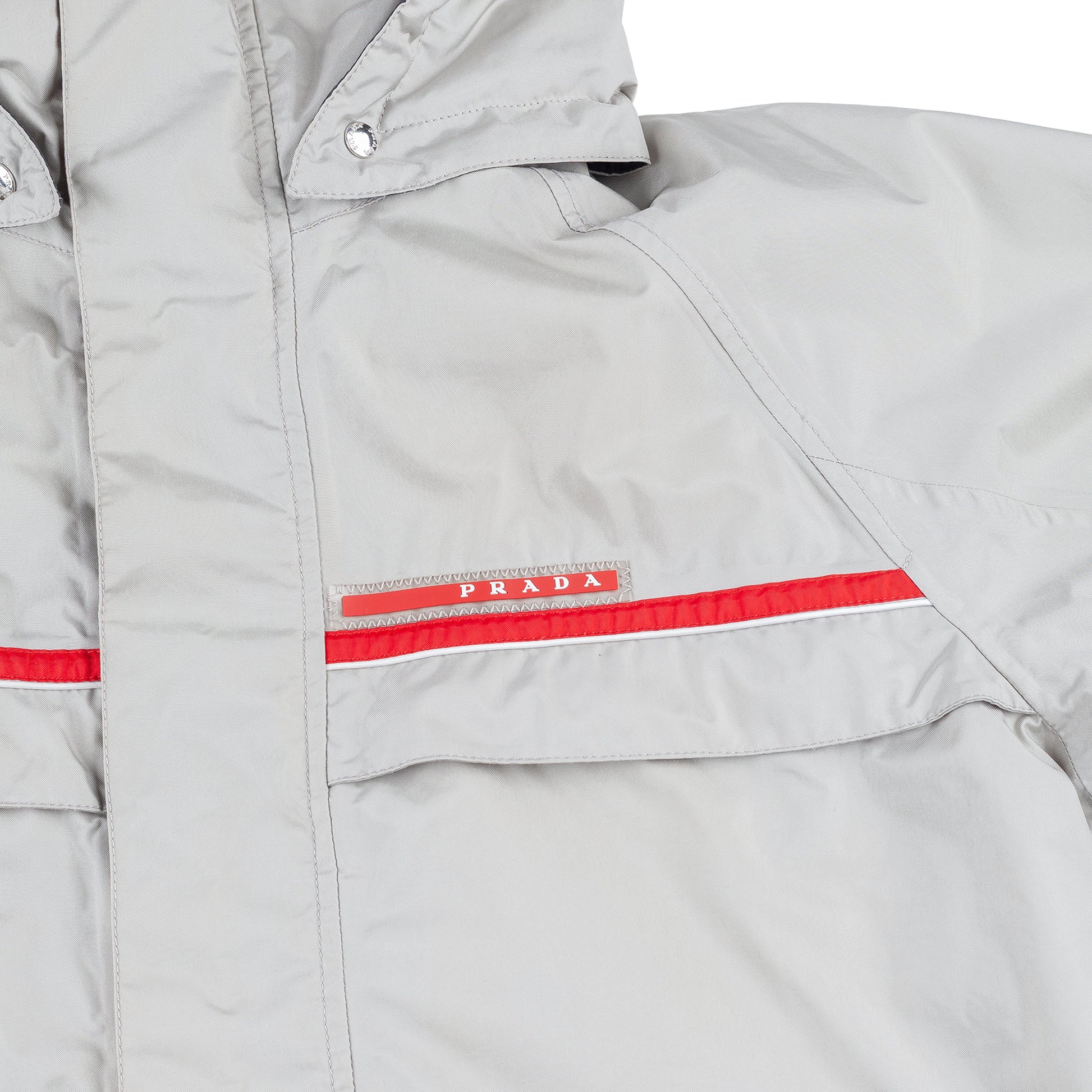 Prada Sport Vintage Active Gray Waterproof Insulated Jacket  