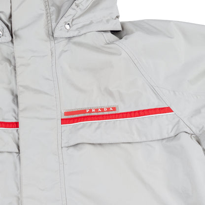 Prada Sport Vintage Active Gray Waterproof Insulated Jacket  