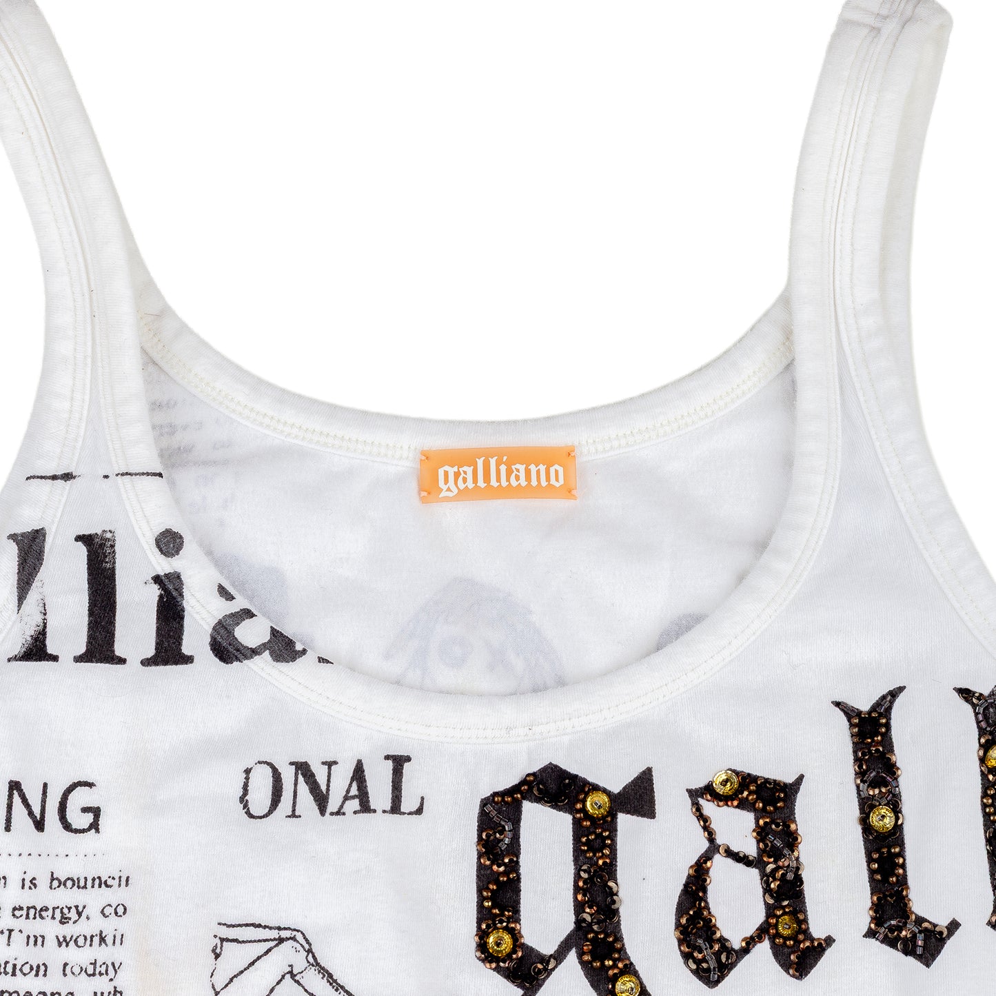 Galliano Newspaper ‘Your Pretty Face Is Going to Sell’ Top & Skirt Set