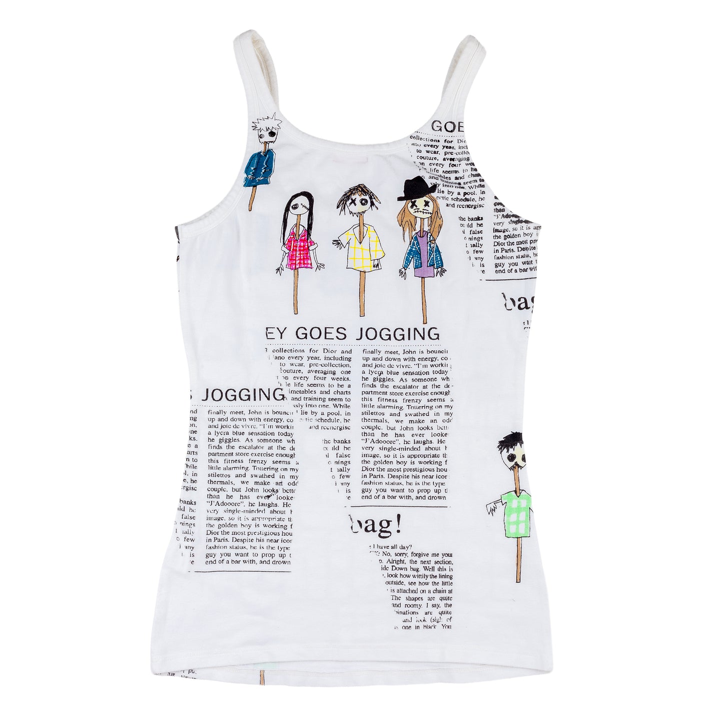 Galliano Newspaper ‘Your Pretty Face Is Going to Sell’ Top & Skirt Set