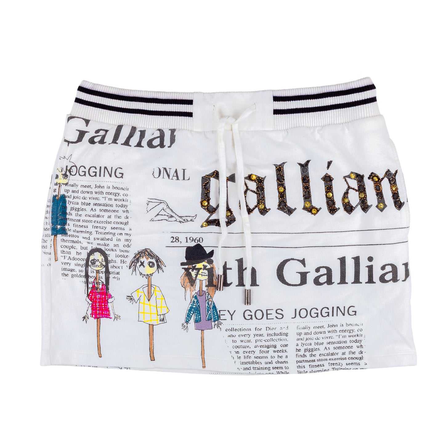 Galliano Newspaper ‘Your Pretty Face Is Going to Sell’ Top & Skirt Set