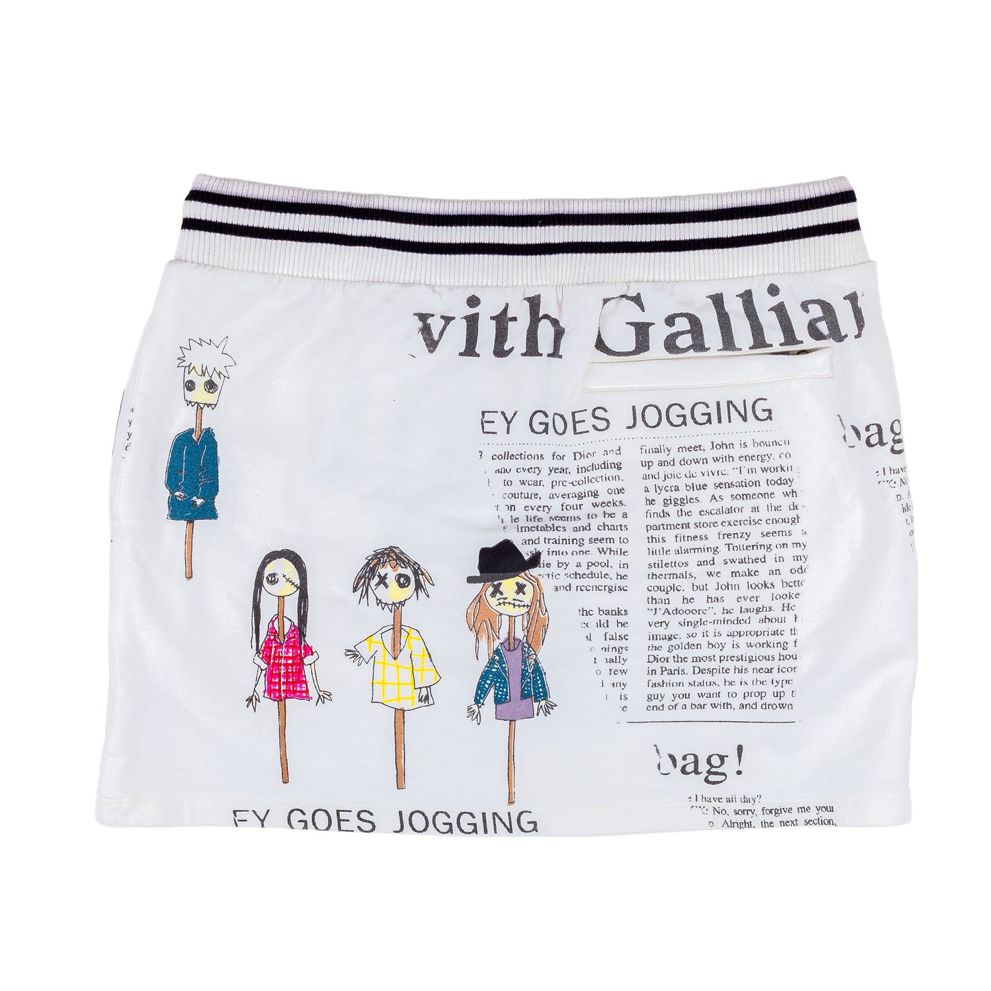 Galliano Newspaper ‘Your Pretty Face Is Going to Sell’ Top & Skirt Set