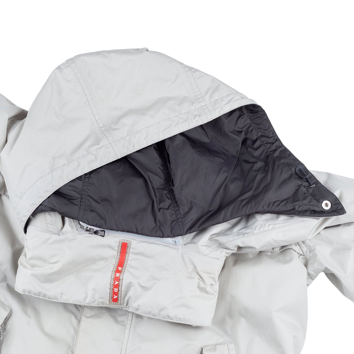 Prada Sport Vintage Active Gray Waterproof Insulated Jacket  